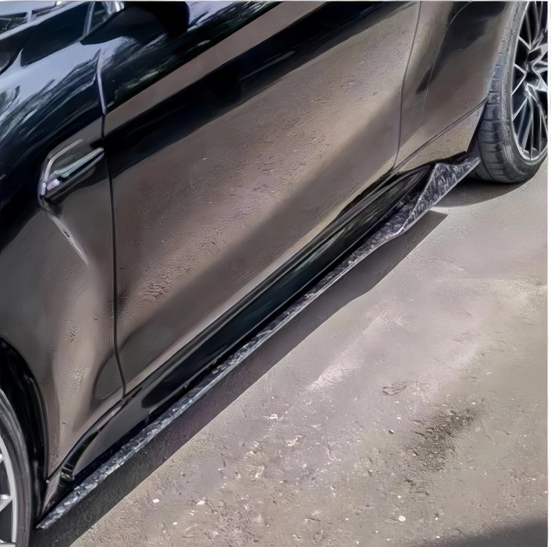 For  M2 F87 Body Parts MTC Style Carbon Fiber Side Skirts Protective Side Bumper Shovel Surround Skirt Accessories for M2C